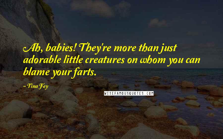 Tina Fey Quotes: Ah, babies! They're more than just adorable little creatures on whom you can blame your farts.