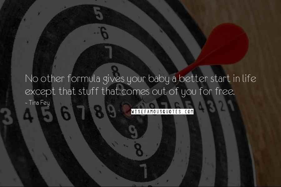 Tina Fey Quotes: No other formula gives your baby a better start in life except that stuff that comes out of you for free.