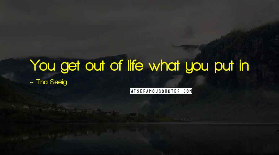 Tina Seelig Quotes: You get out of life what you put in.