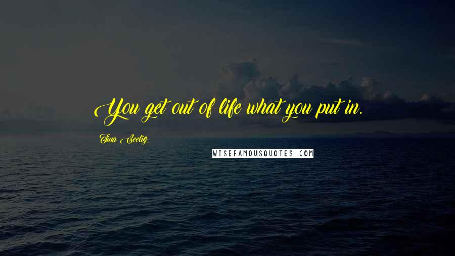 Tina Seelig Quotes: You get out of life what you put in.