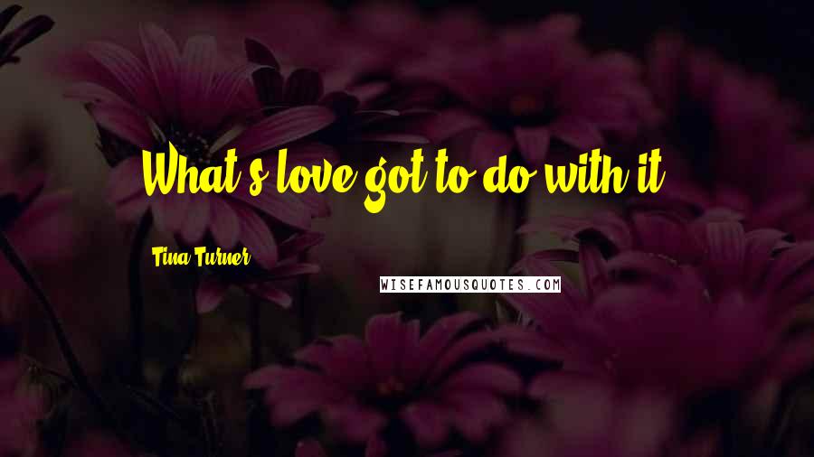 Tina Turner Quotes: What's love got to do with it?