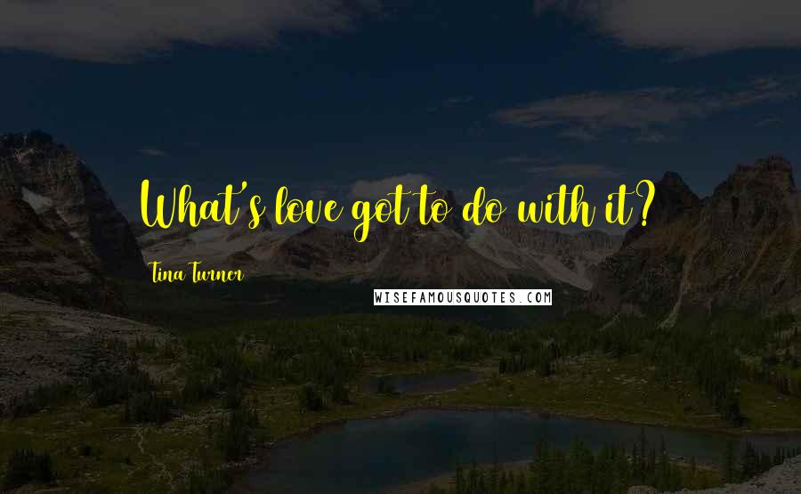 Tina Turner Quotes: What's love got to do with it?