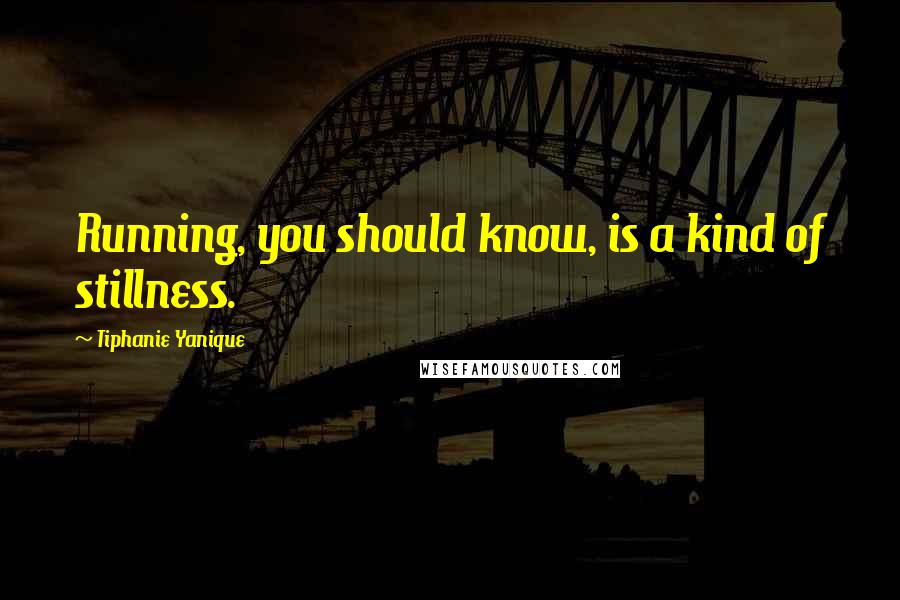 Tiphanie Yanique Quotes: Running, you should know, is a kind of stillness.