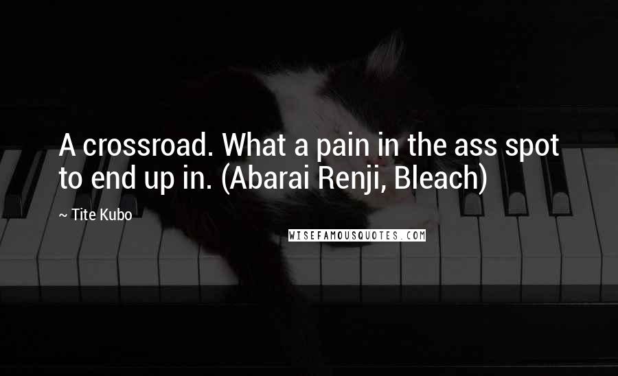 Tite Kubo Quotes: A crossroad. What a pain in the ass spot to end up in. (Abarai Renji, Bleach)