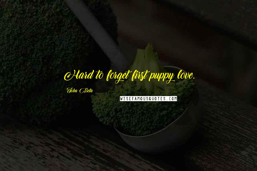 Toba Beta Quotes: Hard to forget first puppy love.