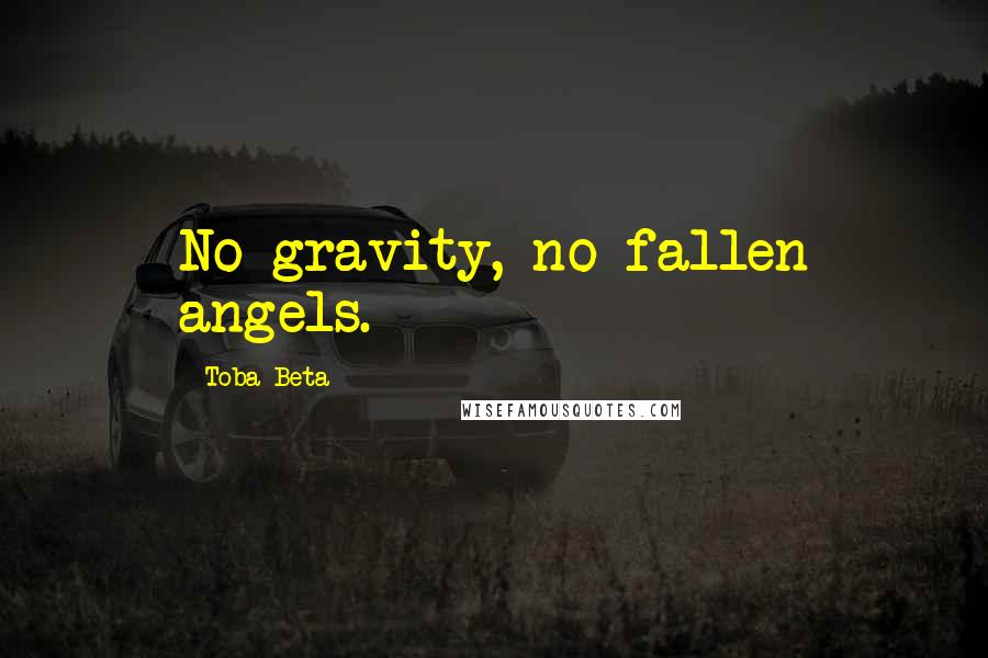 Toba Beta Quotes: No gravity, no fallen angels.