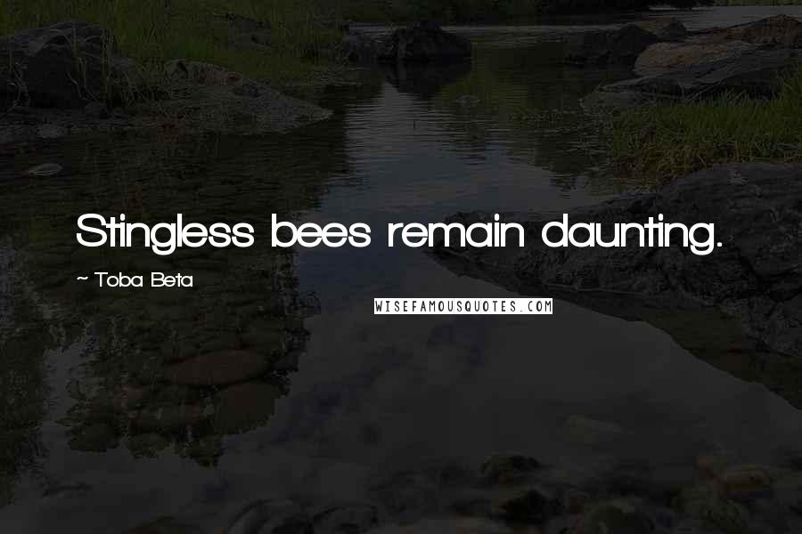 Toba Beta Quotes: Stingless bees remain daunting.