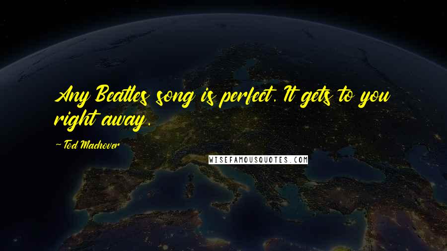 Tod Machover Quotes: Any Beatles song is perfect. It gets to you right away.