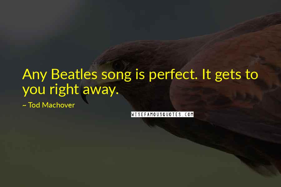 Tod Machover Quotes: Any Beatles song is perfect. It gets to you right away.