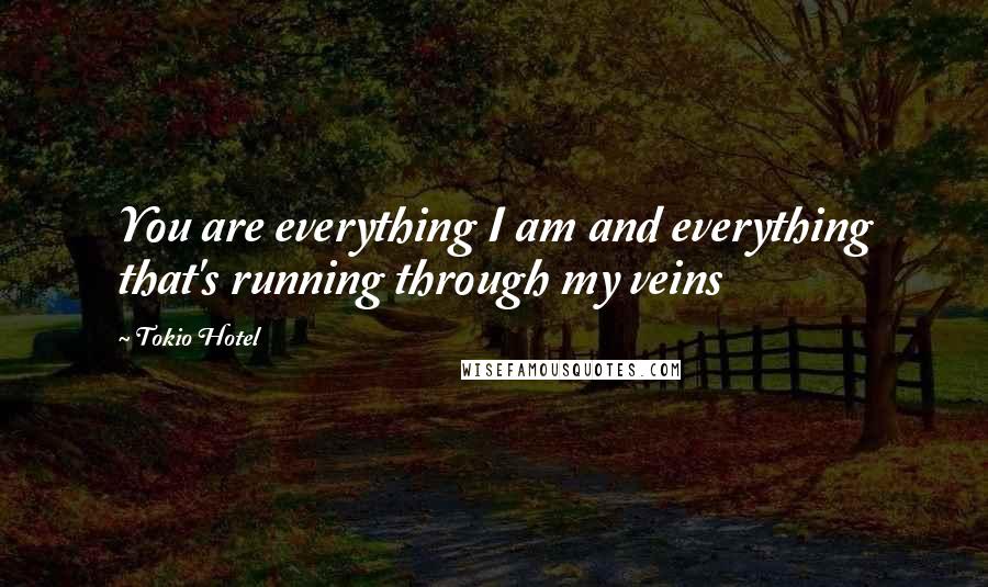 Tokio Hotel Quotes: You are everything I am and everything that's running through my veins