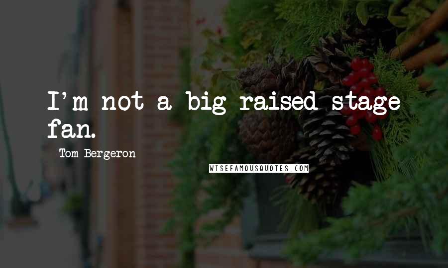 Tom Bergeron Quotes: I'm not a big raised stage fan.