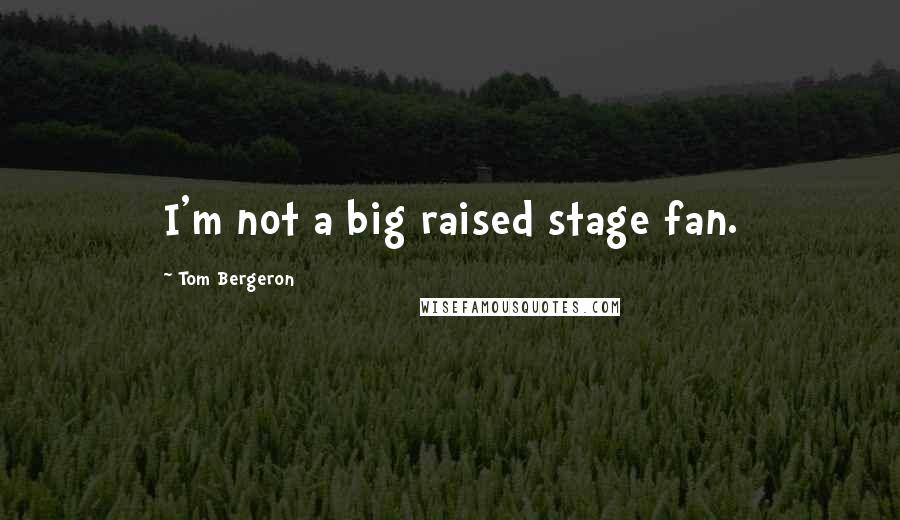 Tom Bergeron Quotes: I'm not a big raised stage fan.