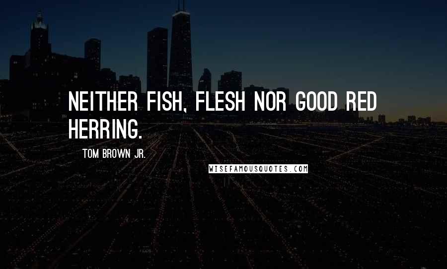 Tom Brown Jr. Quotes: Neither fish, flesh nor good red herring.