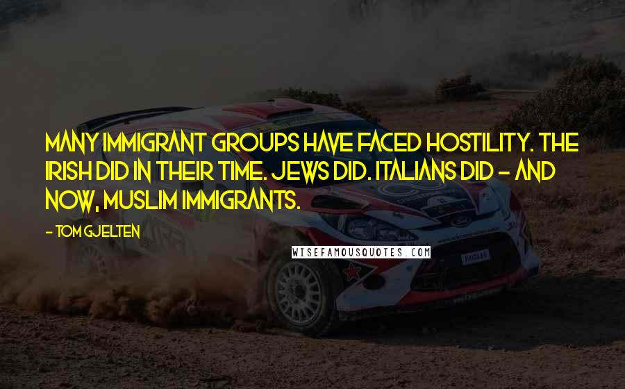 Tom Gjelten Quotes: Many immigrant groups have faced hostility. The Irish did in their time. Jews did. Italians did - and now, Muslim immigrants.