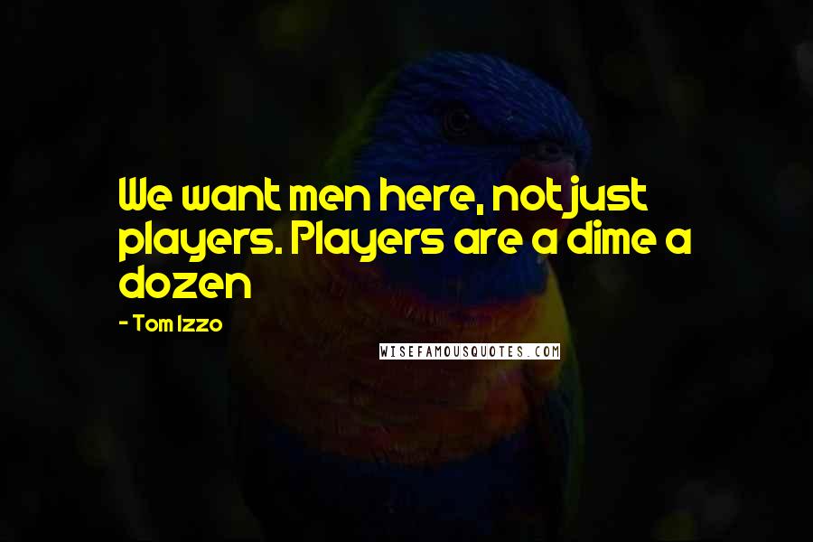 Tom Izzo Quotes: We want men here, not just players. Players are a dime a dozen