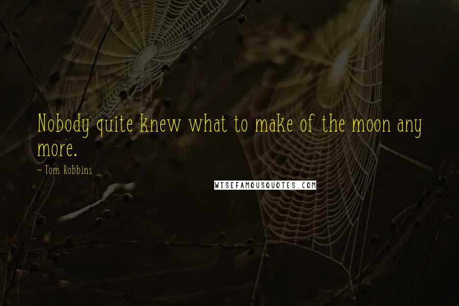 Tom Robbins Quotes: Nobody quite knew what to make of the moon any more.