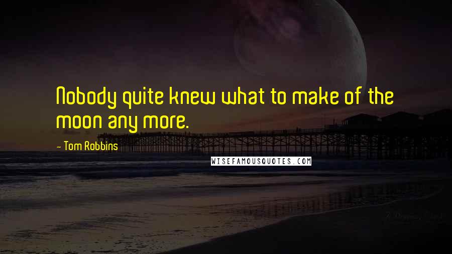 Tom Robbins Quotes: Nobody quite knew what to make of the moon any more.