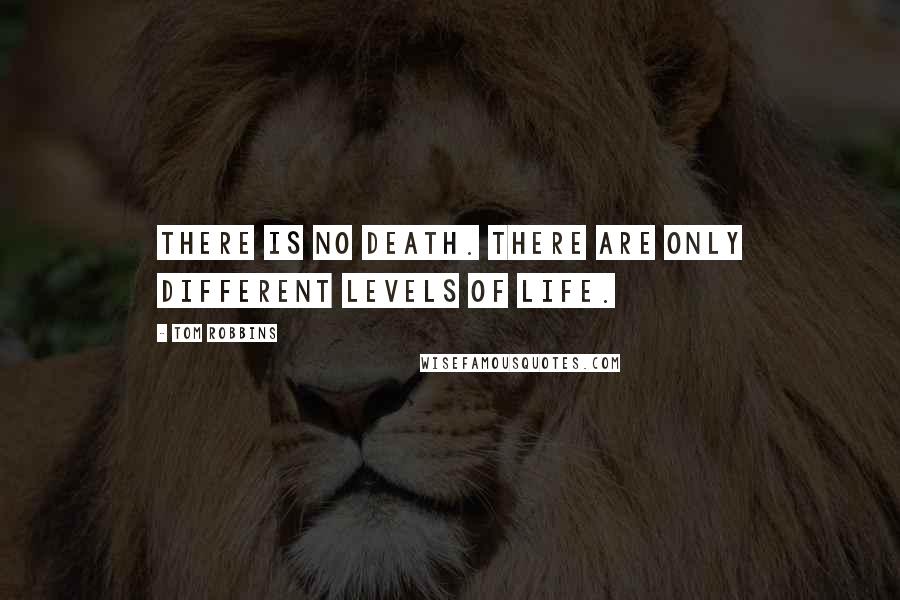 Tom Robbins Quotes: There is no death. There are only different levels of life.