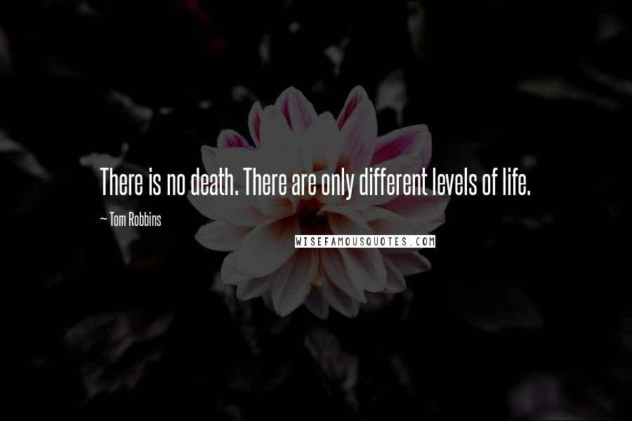 Tom Robbins Quotes: There is no death. There are only different levels of life.