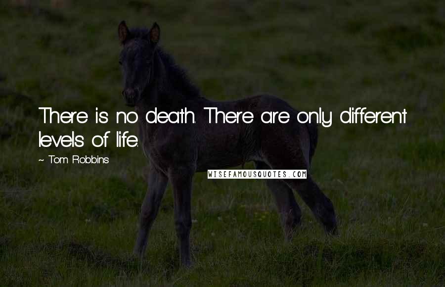 Tom Robbins Quotes: There is no death. There are only different levels of life.