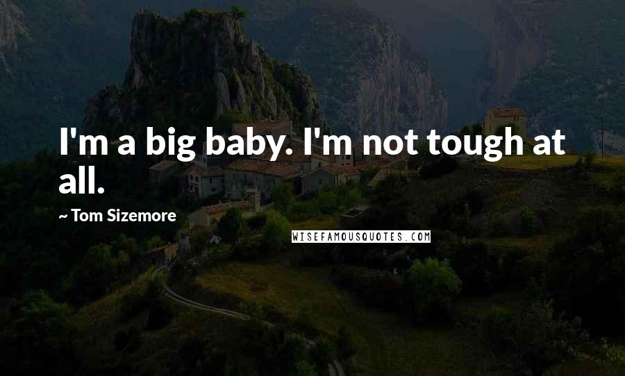 Tom Sizemore Quotes: I'm a big baby. I'm not tough at all.