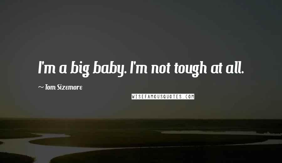 Tom Sizemore Quotes: I'm a big baby. I'm not tough at all.