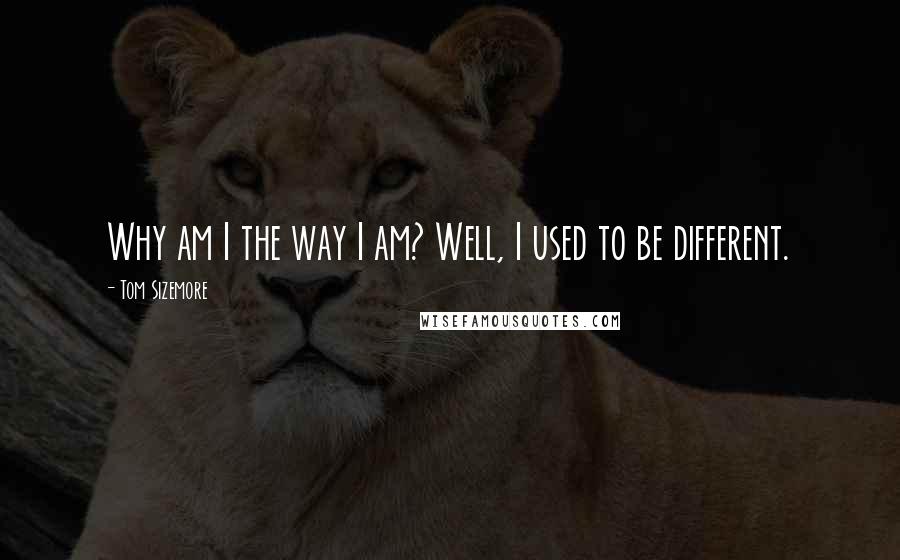 Tom Sizemore Quotes: Why am I the way I am? Well, I used to be different.