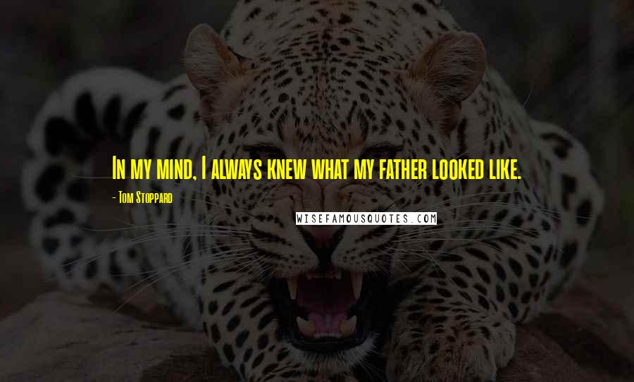 Tom Stoppard Quotes: In my mind, I always knew what my father looked like.