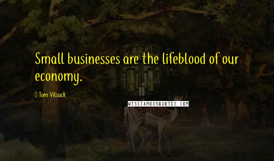 Tom Vilsack Quotes: Small businesses are the lifeblood of our economy.