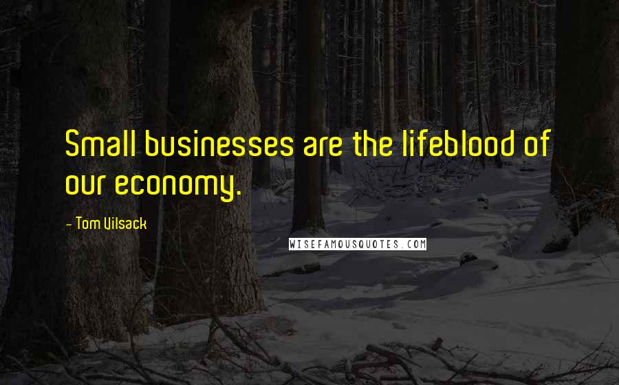 Tom Vilsack Quotes: Small businesses are the lifeblood of our economy.