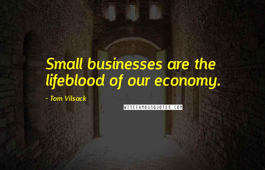 Tom Vilsack Quotes: Small businesses are the lifeblood of our economy.