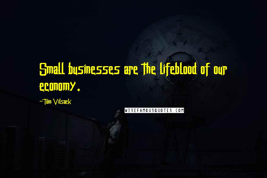 Tom Vilsack Quotes: Small businesses are the lifeblood of our economy.