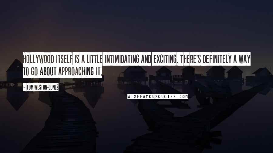 Tom Weston-Jones Quotes: Hollywood itself is a little intimidating and exciting. There's definitely a way to go about approaching it.