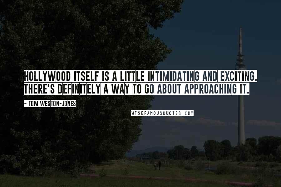 Tom Weston-Jones Quotes: Hollywood itself is a little intimidating and exciting. There's definitely a way to go about approaching it.