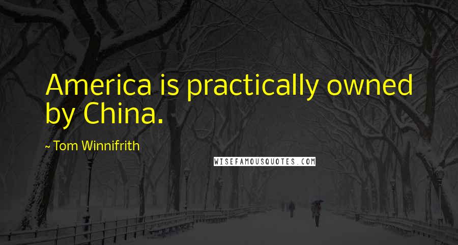Tom Winnifrith Quotes: America is practically owned by China.