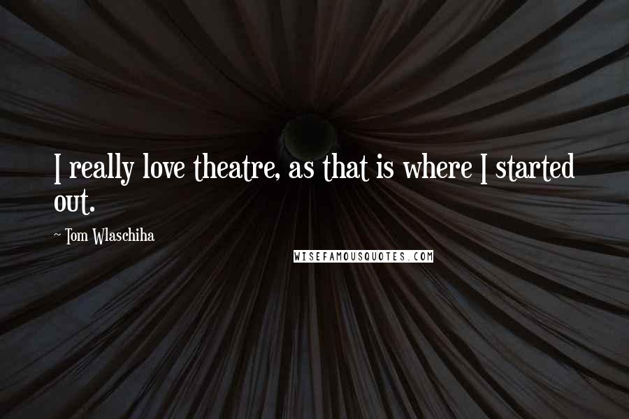 Tom Wlaschiha Quotes: I really love theatre, as that is where I started out.