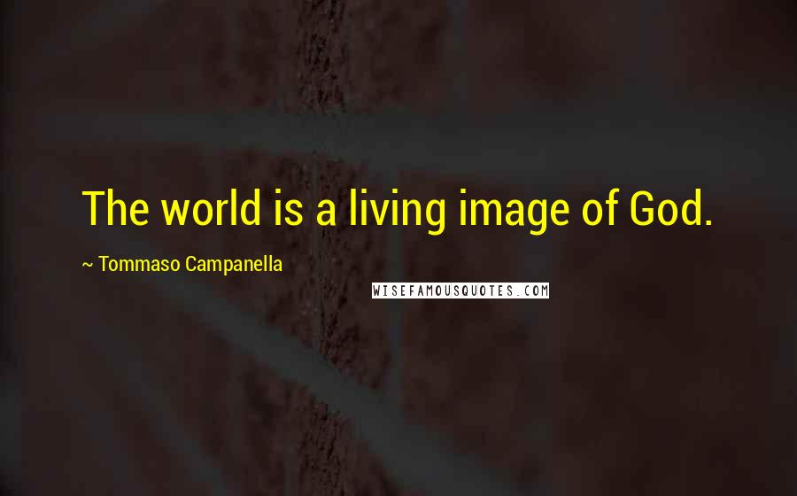 Tommaso Campanella Quotes: The world is a living image of God.