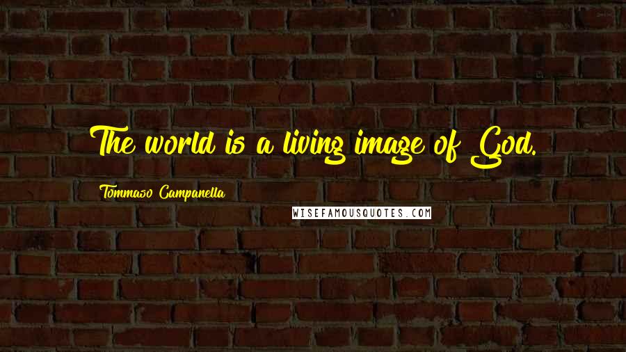 Tommaso Campanella Quotes: The world is a living image of God.