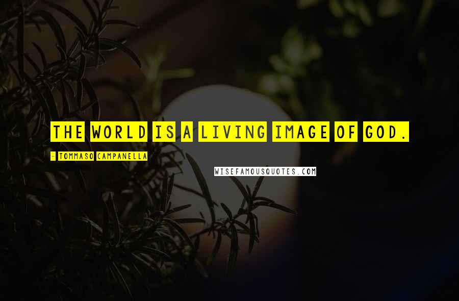 Tommaso Campanella Quotes: The world is a living image of God.
