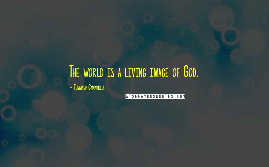 Tommaso Campanella Quotes: The world is a living image of God.