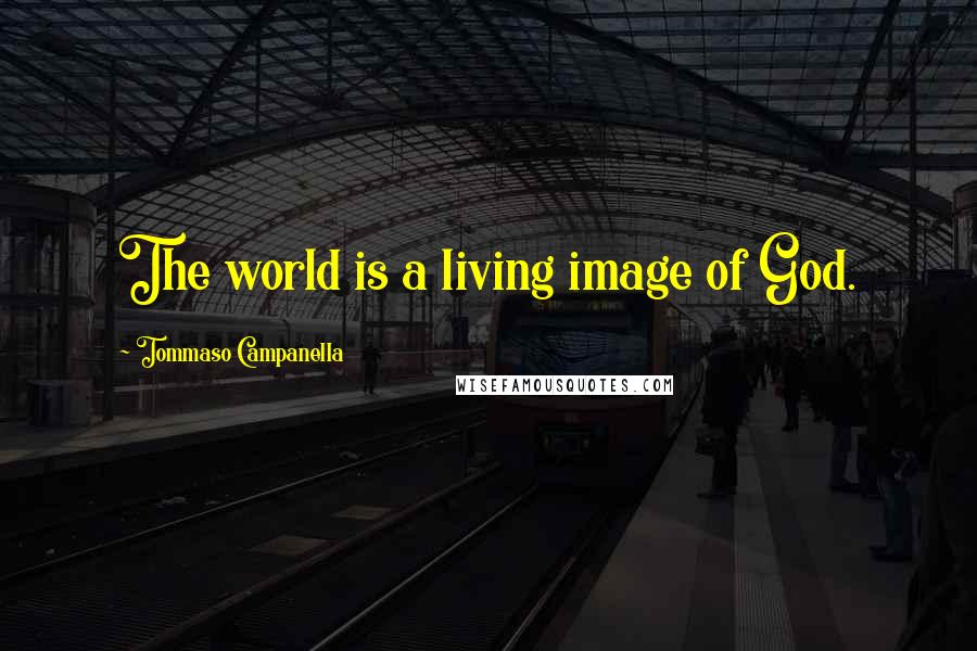 Tommaso Campanella Quotes: The world is a living image of God.