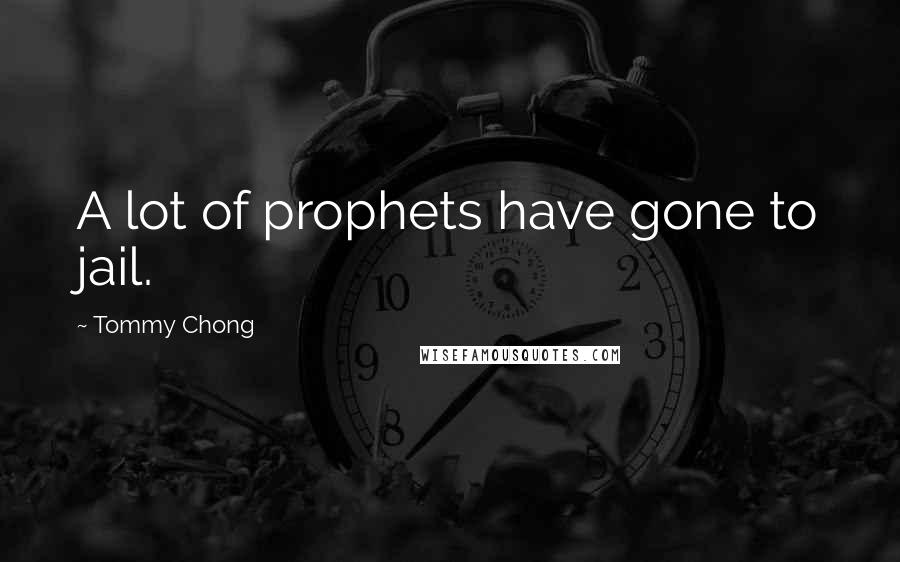 Tommy Chong Quotes: A lot of prophets have gone to jail.