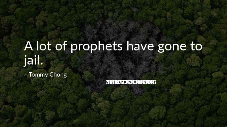 Tommy Chong Quotes: A lot of prophets have gone to jail.