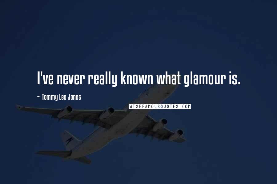Tommy Lee Jones Quotes: I've never really known what glamour is.