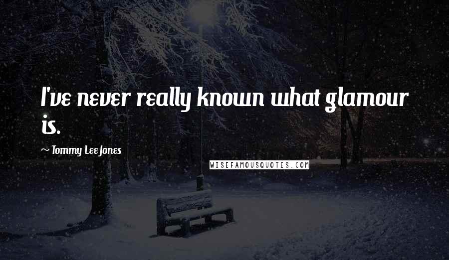 Tommy Lee Jones Quotes: I've never really known what glamour is.