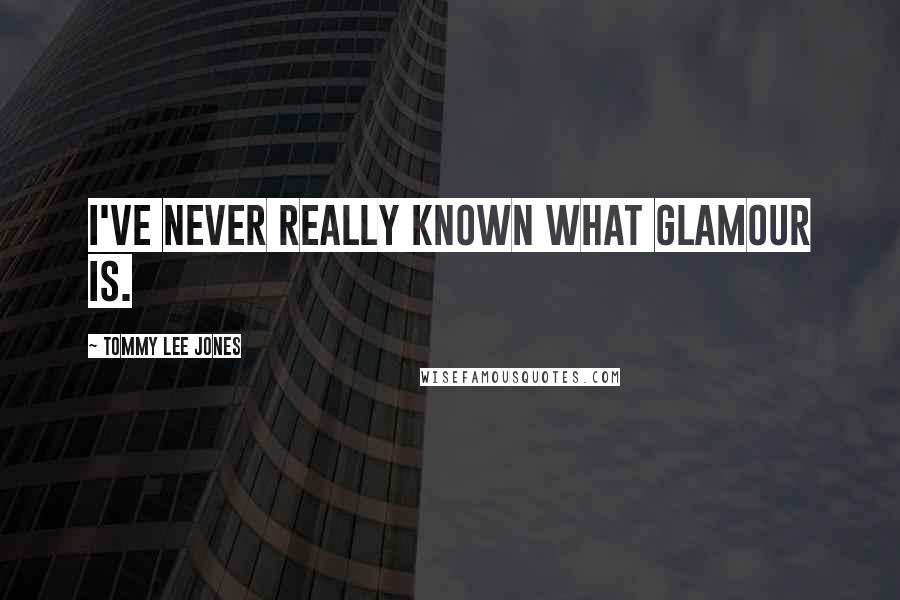 Tommy Lee Jones Quotes: I've never really known what glamour is.