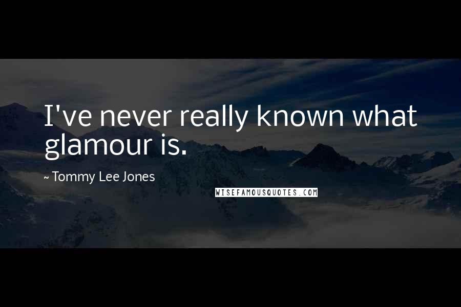 Tommy Lee Jones Quotes: I've never really known what glamour is.
