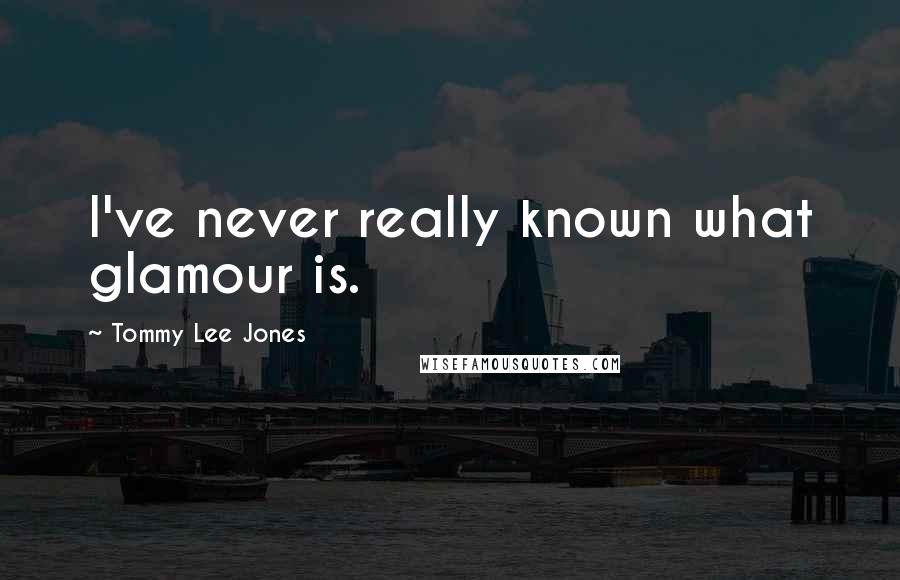 Tommy Lee Jones Quotes: I've never really known what glamour is.