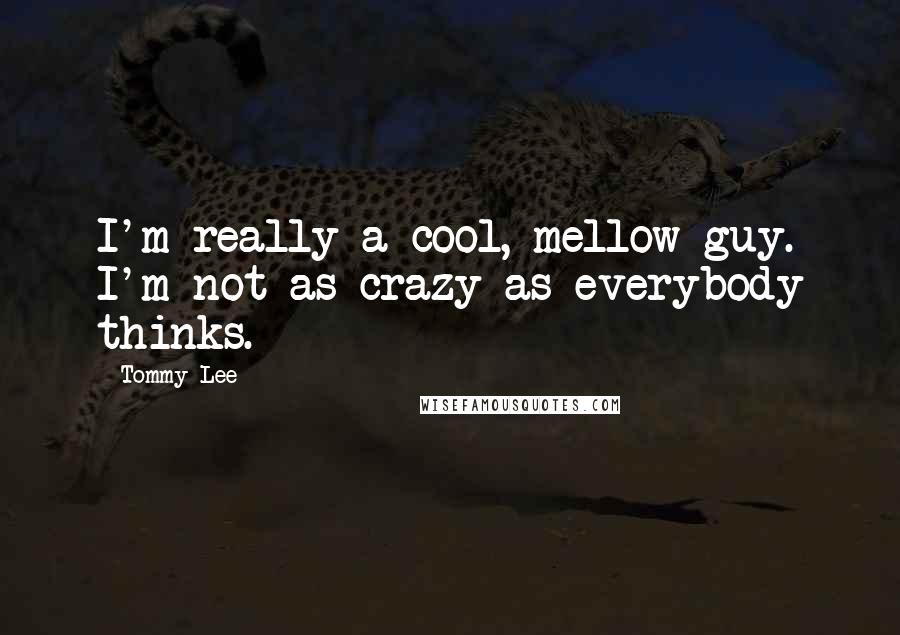 Tommy Lee Quotes: I'm really a cool, mellow guy. I'm not as crazy as everybody thinks.