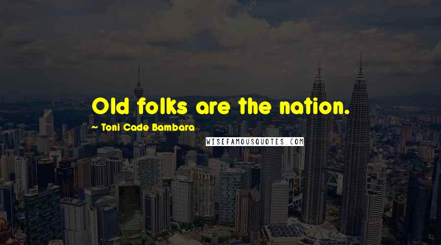 Toni Cade Bambara Quotes: Old folks are the nation.